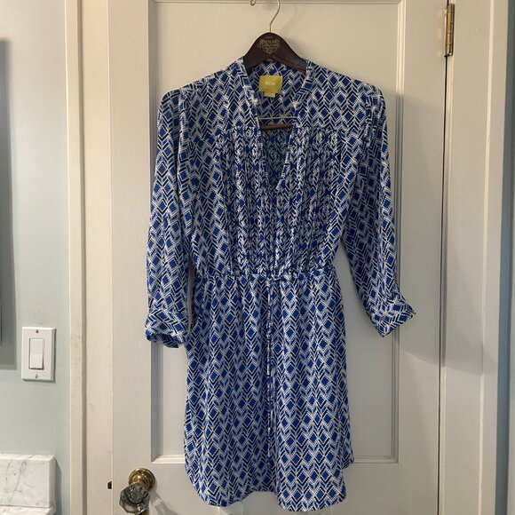 Maeve Dress size Small tie front v neck Lined, pockets - Picture 2 of 11